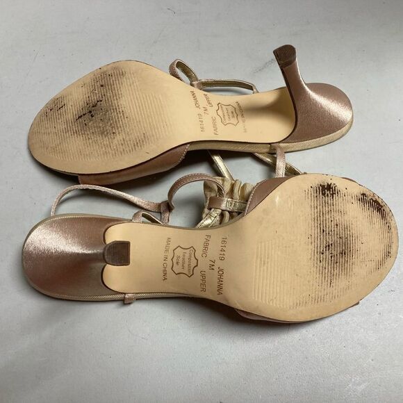 MICHAEL SHANNON Johanna Style Gold 4” Heels Size 7M - Picture 8 of 11